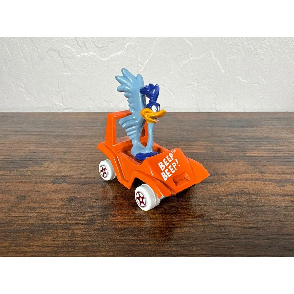 Vintage 1988 Ertl‎ Looney Tunes Road Runner Orange Dune Buggy Die-Cast Toy Car